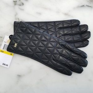 NWT - Michael Kors Quilted Leather Gloves Sz Med